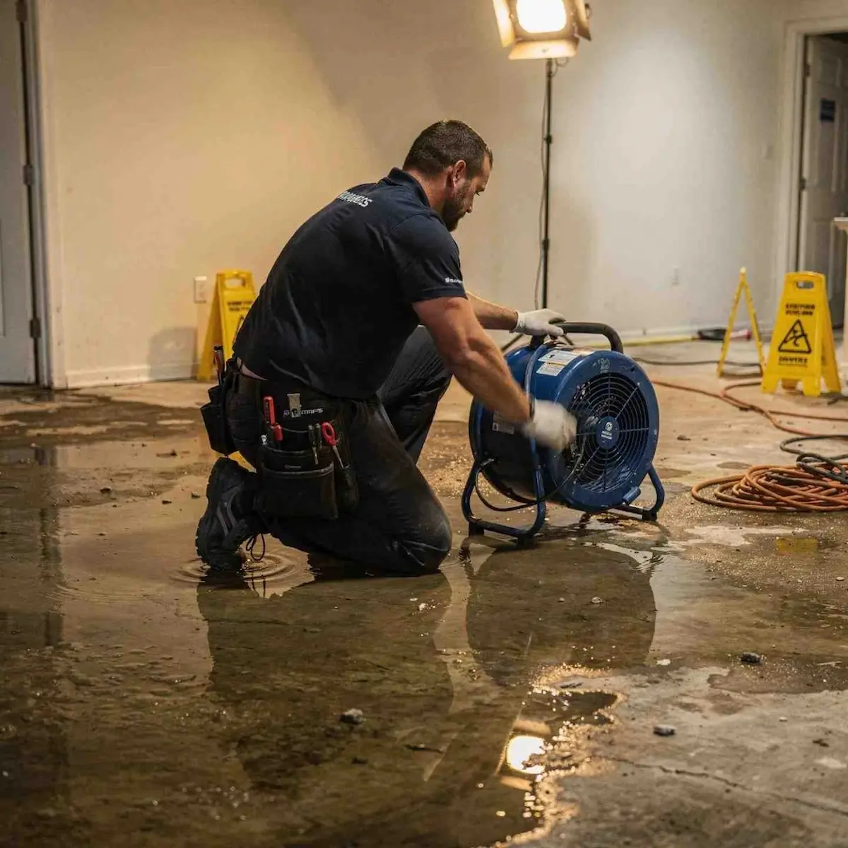 Sewage cleanup and water extraction in a San Angelo property